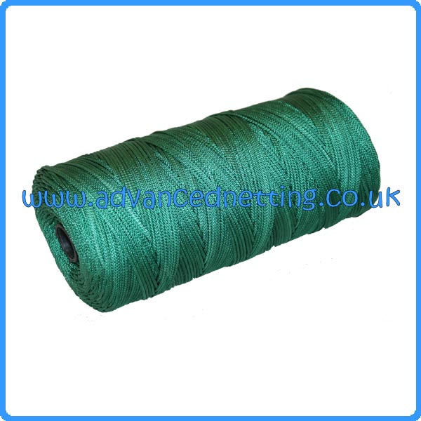 0.75mm (210/4x8) Green Braided Nylon Twine (1/2 kilo spool)